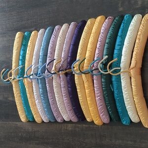 Vintage Fabric Hangers Set Of 16